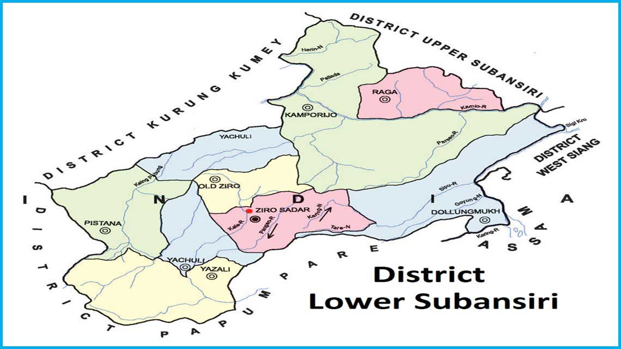 Lower Subansiri District Map Villages In Arunachal Pradesh, Lower Subansiri – Gazeis
