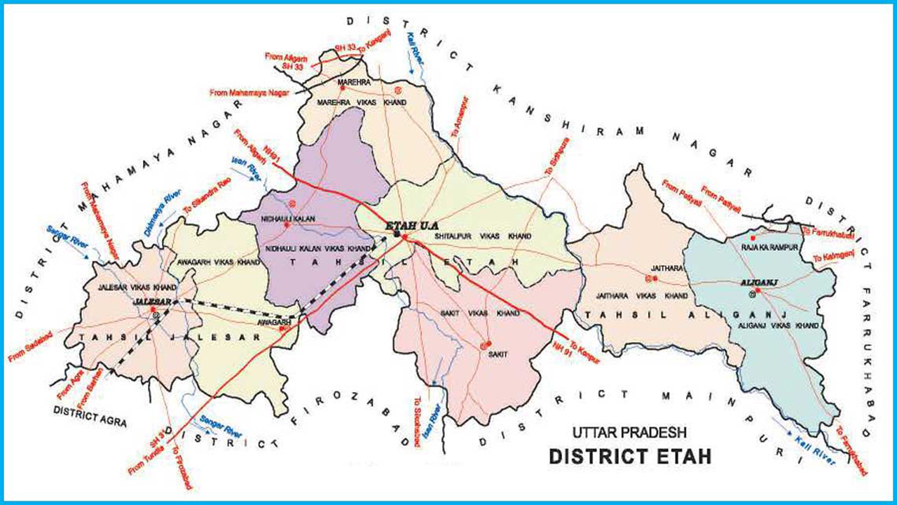 Etah In Up Map Villages In Uttar Pradesh, Etah – Gazeis