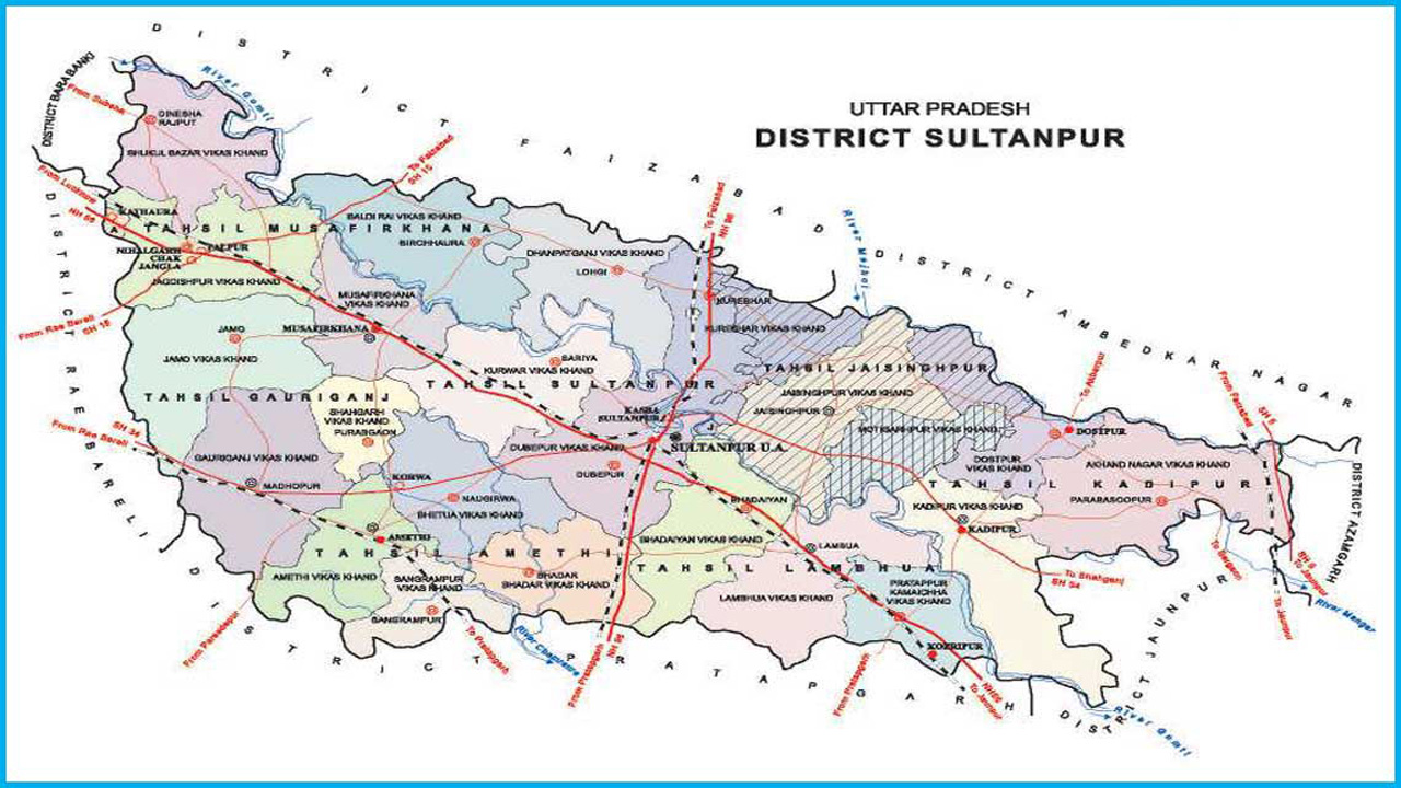 Map Of Sultanpur Uttar Pradesh Pincodes Of Uttar Pradesh, Sultanpur – Gazeis