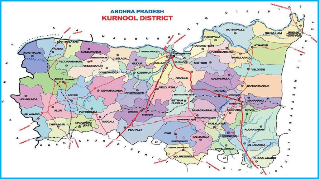 Kurnool Map With Villages Villages In Andhra Pradesh, Kurnool – Gazeis