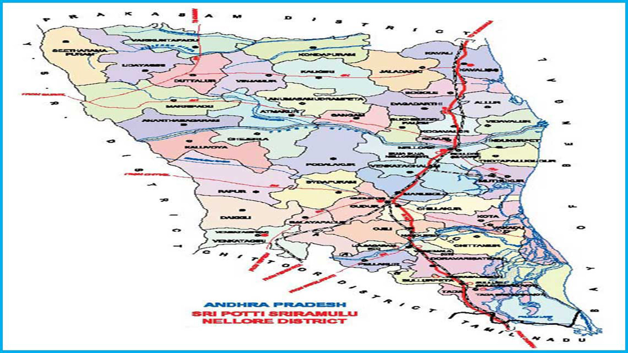 Nellore District Mandals Map Villages In Andhra Pradesh, Sri Potti Sriramulu Nellore – Gazeis