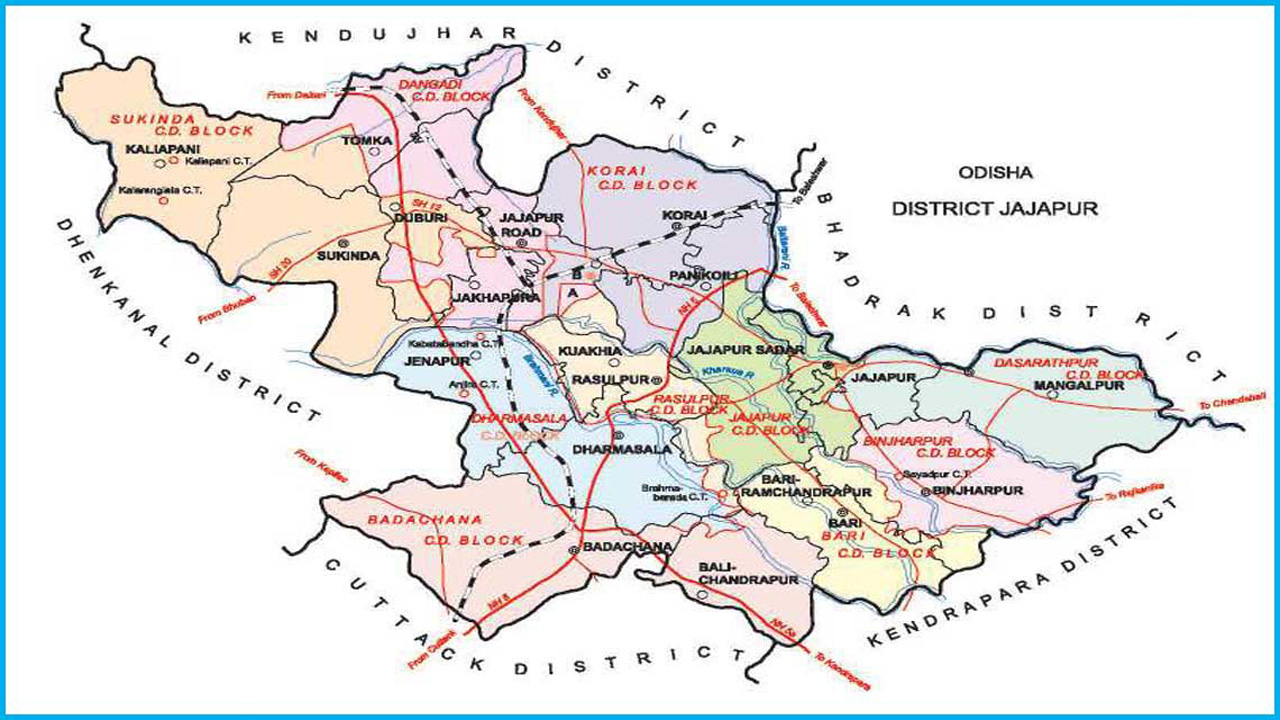 Jajpur District Block Map Villages In Odisha, Jajapur – Gazeis