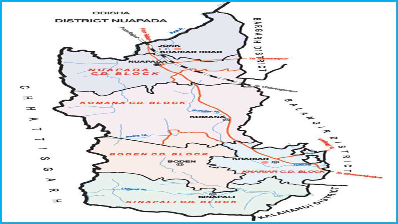 Odisha Nuapada District Map Villages In Odisha, Nuapada – Gazeis