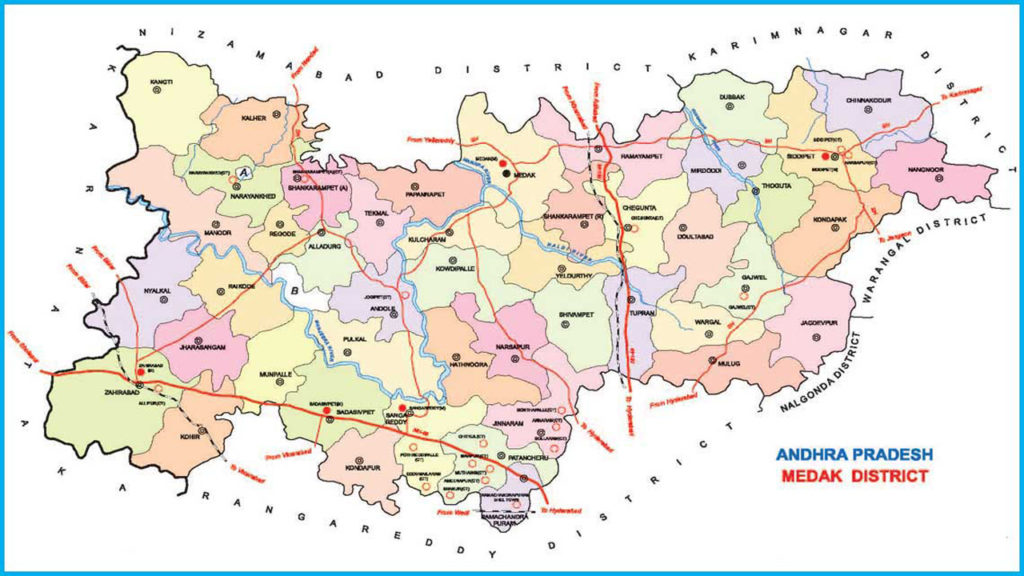 Medak District Villages Map Villages In Telangana, Medak – Gazeis